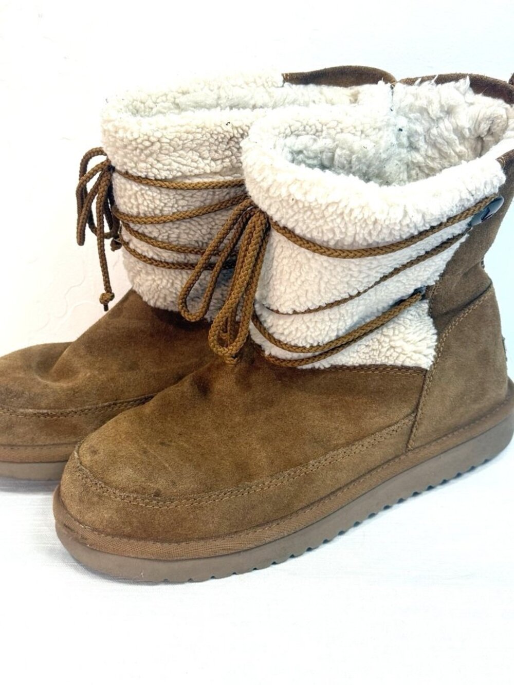 Koolaburra By UGG Michon Chestnut Women's Boots Size 9 suede shearling